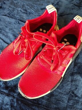 Adidas NMD_R1 Red Graff Logo Graff Men Size 9.5 Red EG7581 Graffiti Heel